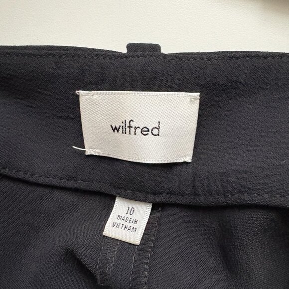 Aritzia Wilfred Cabaret Pant High Rise Slim Fit Flared Black Size 10 - Picture 8 of 10